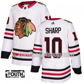 Adidas Maillot de Hockey Chicago Blackhawks Patrick Sharp 10 2017-2018 Blanc Authentic - Enfant